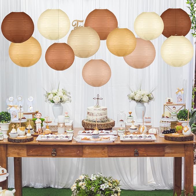 Qenk 12 Pcs Boho Paper Lanterns - Image 4