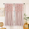 Luxurious Peach Pink Blackout Curtains 42"W x 63"L | 3 Rows of Handmade by Homechoice+Decor