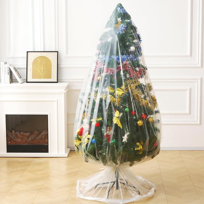 Christmas Tree Disposal Bag 9x6 ft Heavy Duty Plastic Xmas Tree Removal Bag - Image 8