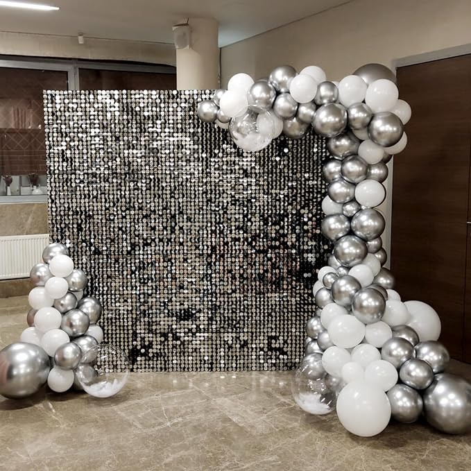 Metallic Silver Balloons 12 inch, Baby Shower, Birthday Party Decorations - Image 6