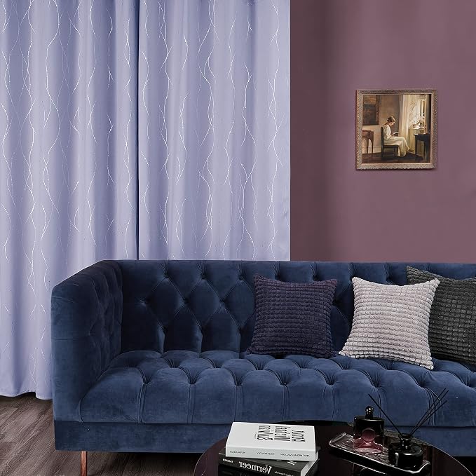 Deconovo Living Room Curtains 72 Inches Long, Thermal Insulated, Room Darkening - Image 3