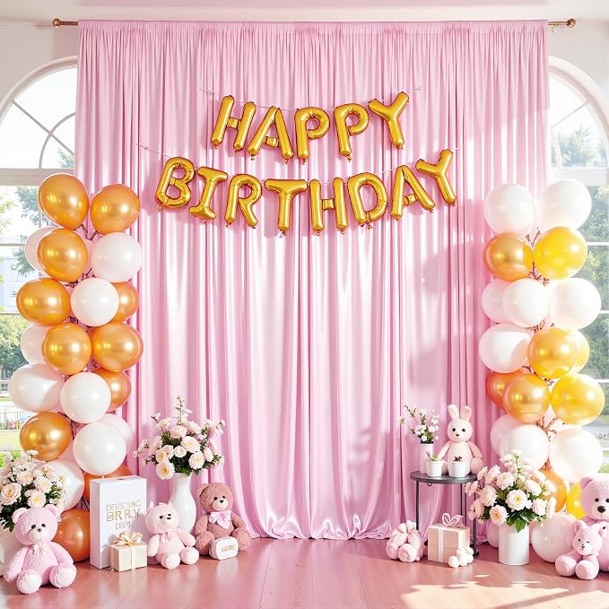 10x10ft Pink Glitter Backdrop Curtain - Image 3