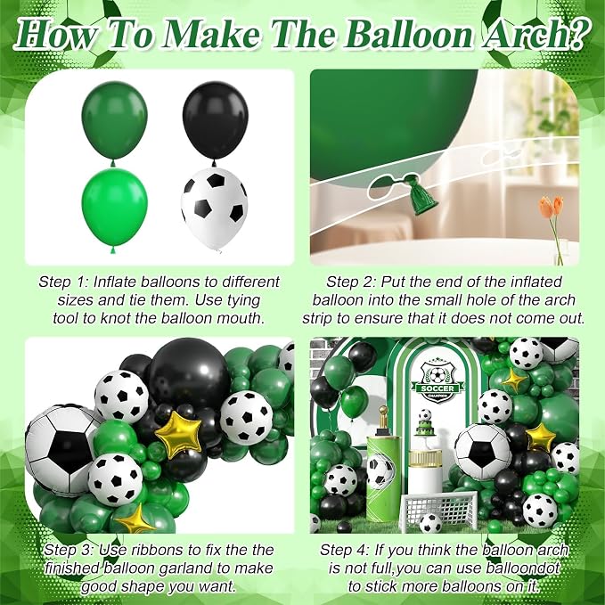 Soccer Balloon Garland Arch Kit - Image 8
