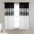 Lush Decor Night Sky Window Curtain Panel, Single 42"W x 63"L Black & White by LushDecor