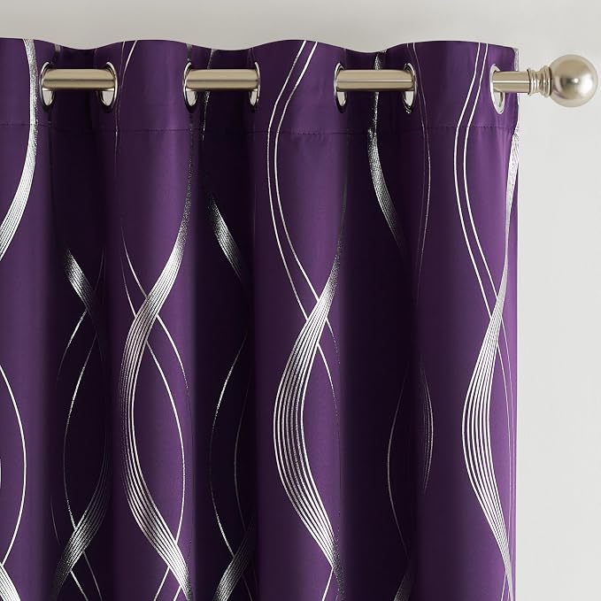 NICETOWN Royal Purple Blackout Curtains 84 inch Long - Image 8