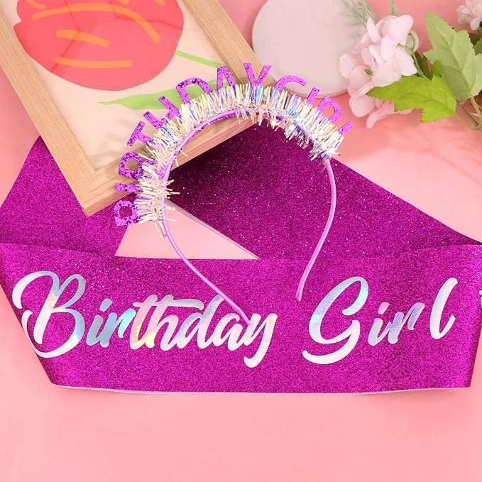 CIEHER Birthday Girl Headband Birthday Crown - Image 7