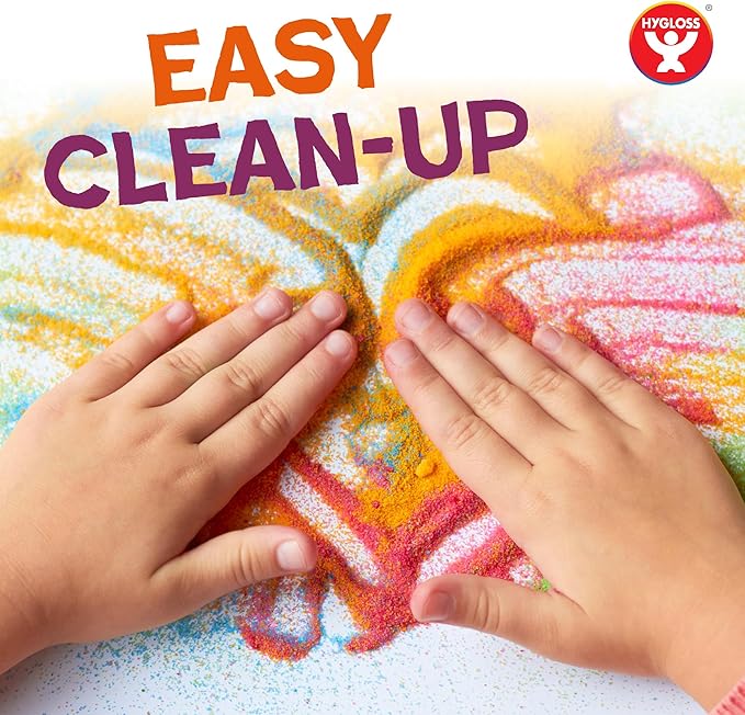 Hygloss Colored Sand for Crafts - 15 lb Bottle, Green Vibrant Colorful Fine Sensory Play Sand Art Kits for Kids - Classroom Activities for Children 3 4 5 6 7 8 9 10 11 12 - Safe for Ages 3+