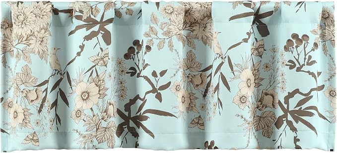 Lush Decor Botanical Garden Curtains Floral Bird Print Light Filtering Window - Image 5
