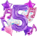TONIFUL Girl‘s Purple Pink Music Themed 5th Birthday Decorations | 40 Inch by TONIFUL