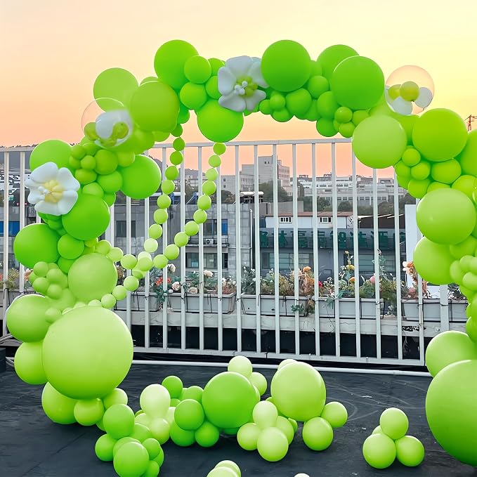 200 Pieces Green Balloons Lime Green Balloons Different Sizes 5 10 12 18 Inch - Image 6