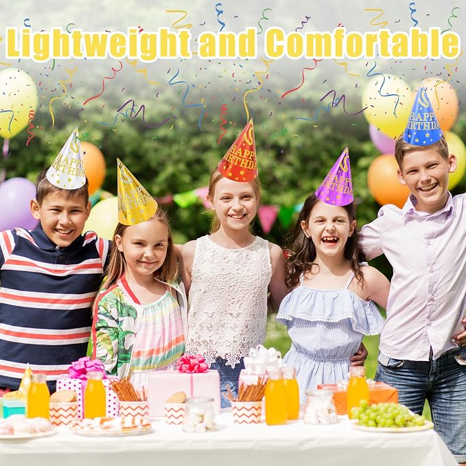 CANREVEL 12 PCS Party Hats for Adults and Kids, Party Headwear | Birthday - Image 2