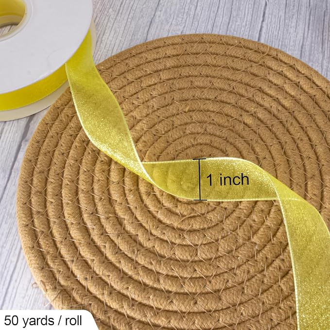 Sheer Organza Ribbon 1 Inch Chiffon Ribbons - Image 3