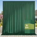 20ft x 10ft Wrinkle Free Hunter Green Backdrop Curtains by ENJOYYOURPARTY