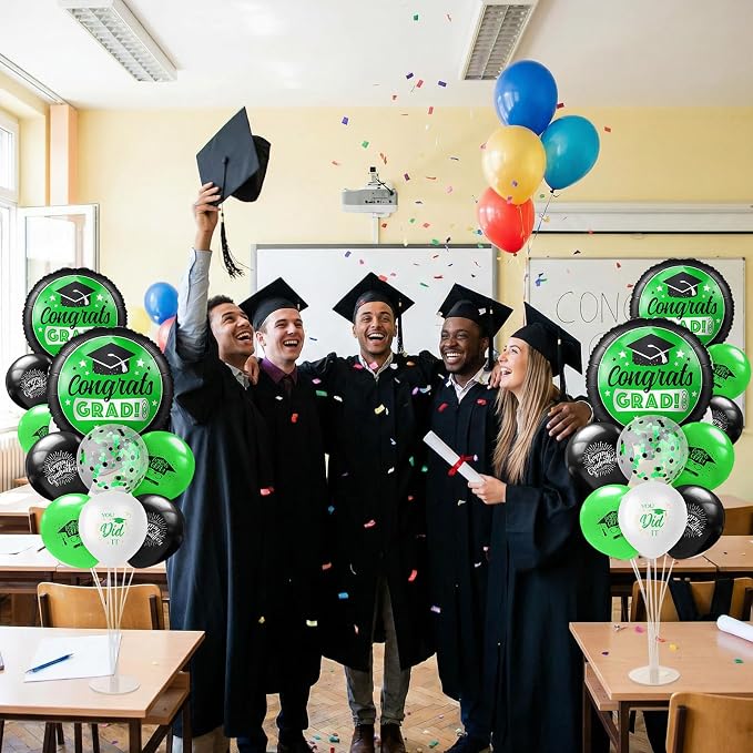 Kasyat 4 Set Green and Black 2026 Graduation Table Centerpiece Balloon Stand - Image 7