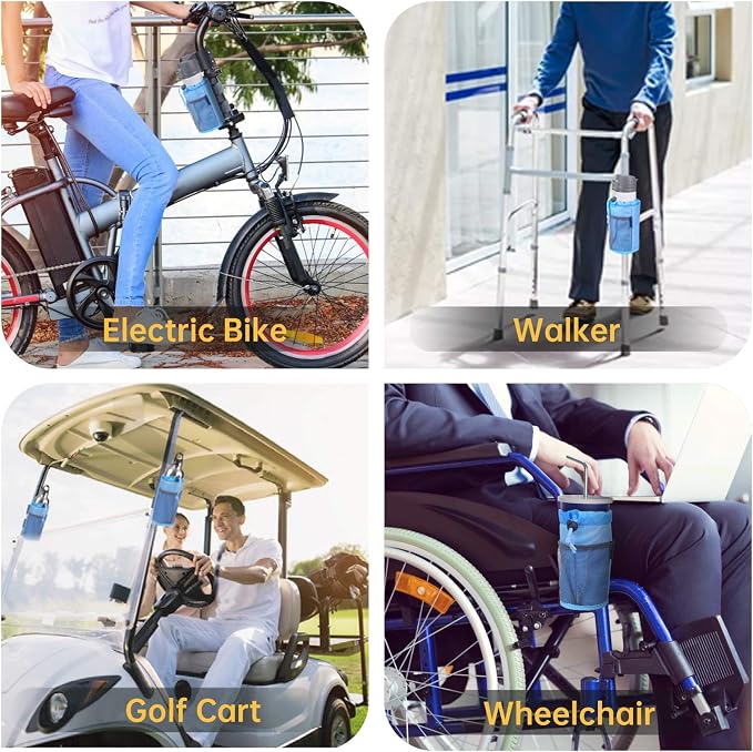 GEARV 2Pack Cup Holder for Bike, Scooter and Wheelchair, Water Bottle Holder - Image 4