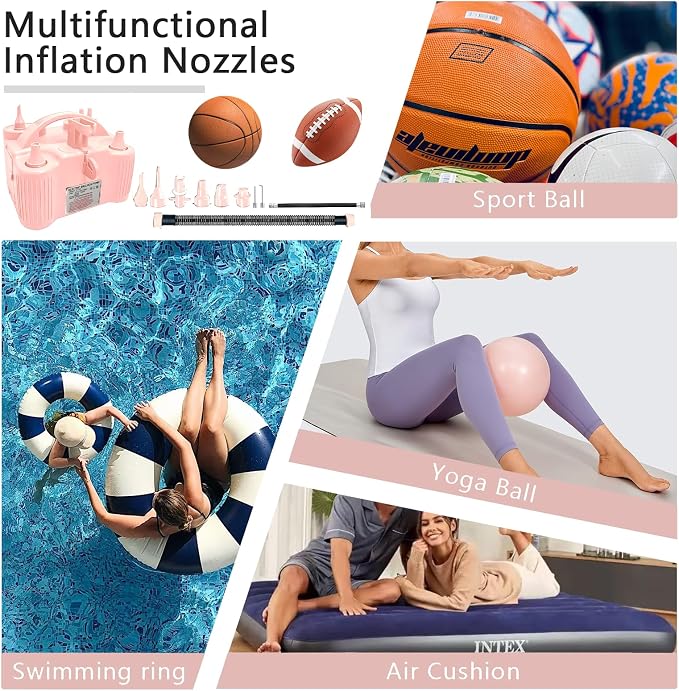 4-in-1 Electric Balloon Pump for All Balloons, Inflatables, and Sports Balls - Image 5
