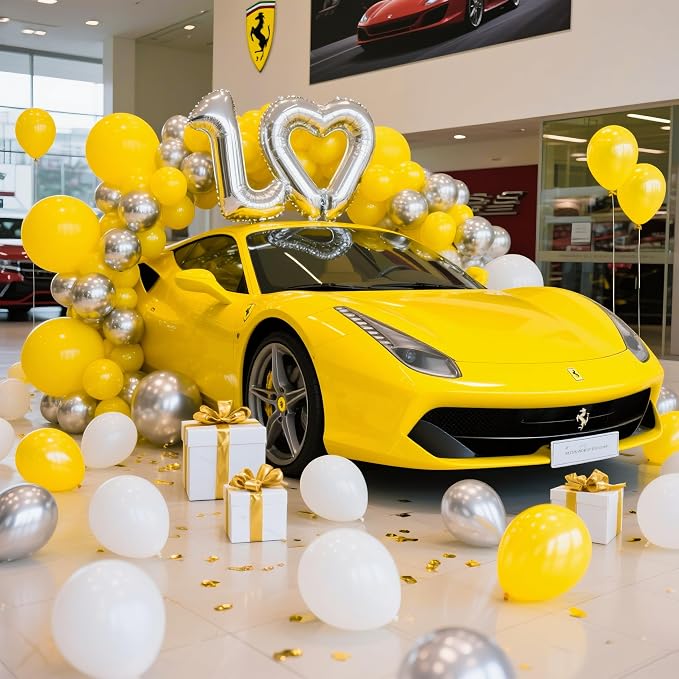 Yellow Balloons 145pcs Different Sizes 18 12 10 5 Inch Latex Helium Yellow - Image 4