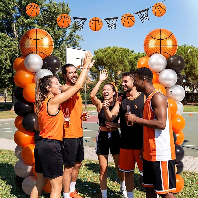 Yalikop 2 Sets Basketball Party Balloon Column Stand Kit - Image 4