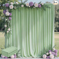 Sage Green Backdrop Curtain Drapes by Wokceer