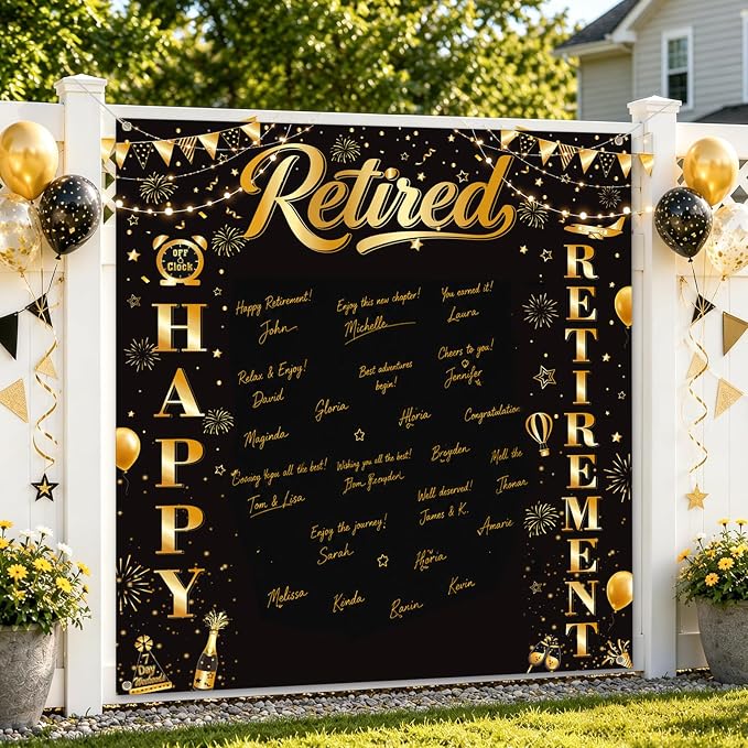 YTHETM Retirement Party Decorations Retirement Backdrop - Image 6