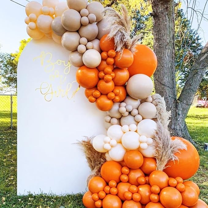RUBFAC Orange Balloons 120pcs 12 Inches Latex Balloons - Image 7