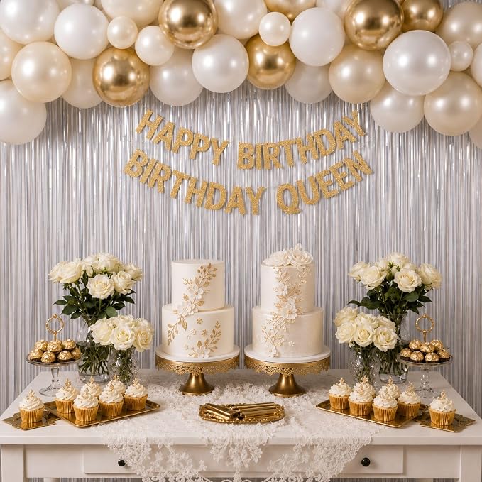 Matte White Tinsel Foil Curtains Backdrop Party Decorations 4 PCS | 3.3 x 6.6 - Image 7