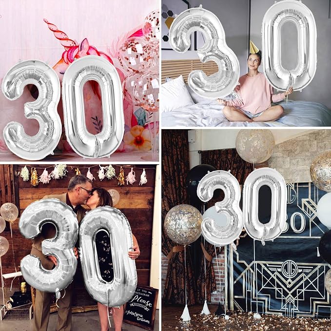 30 Number Balloons Large Foil Number Balloon Big 40 Inch - Image 5