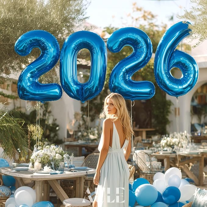 AULE 40 Inch 9 Blue Balloon Number Foil 0-9 Birthday Big Numbers | Birthday - Image 4
