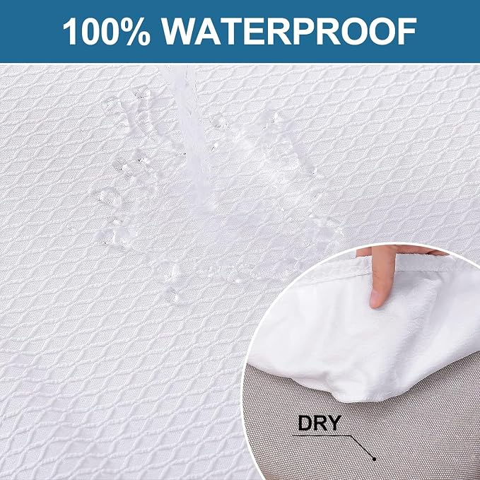 Smiry Waterproof Seat Covers for Dining Room Chairs, No Rear Covers | Stretch - Image 3