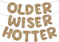 Fulmoon Set of 3 Pre Strung Older Wiser Hotter Glitter Banner Funny Birthday by Fulmoon