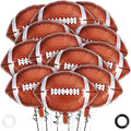 12 Pcs Football Balloons, 18 Inch Football Foil Balloons, Football Party by YOTHORN