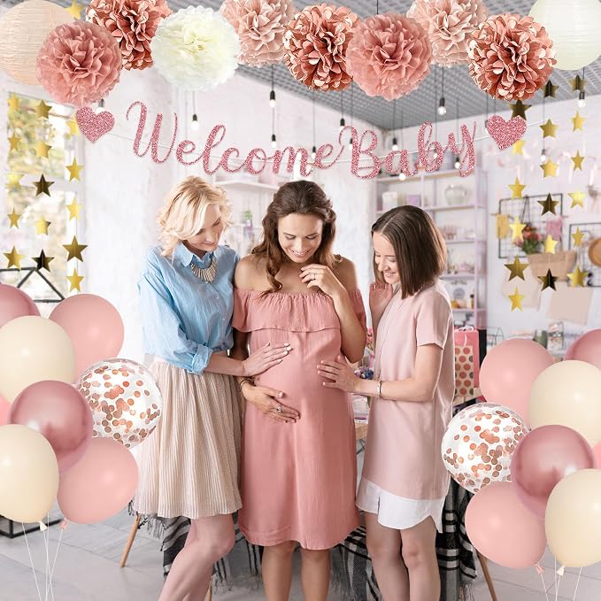 Amandir Rose Gold Baby Shower Decorations - Image 5