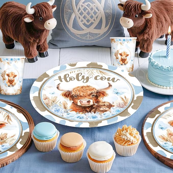 Cocomigo 241pcs Highland Cow Baby Shower Decorations, Serves 20 | One-stop easy - Image 6