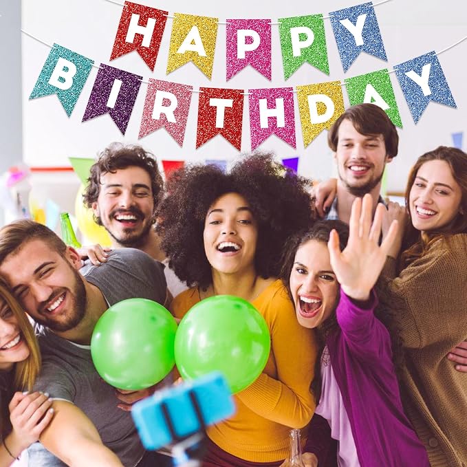 Colorful Happy Birthday Banner Birthday Sign - Image 3