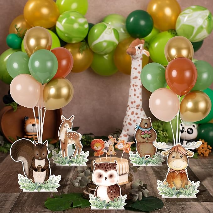 12 Sets Woodland Baby Shower Balloon Stand Kit - Image 2