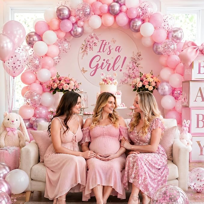 Pink White Balloons, Anniversary, Graduation, Wedding Party Decorations - Image 7