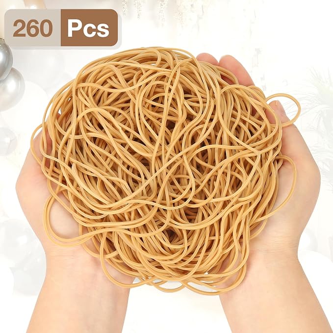 260Pcs Long Rubber Bands for Balloon Arch, Size #117A | Stretchy Elastic Ligas - Image 5