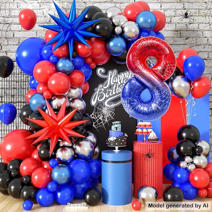 40 Inch Spider Number 8 Foil Balloons - Image 6
