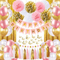 Pink and Gold Birthday Party Decorations by pugkloy
