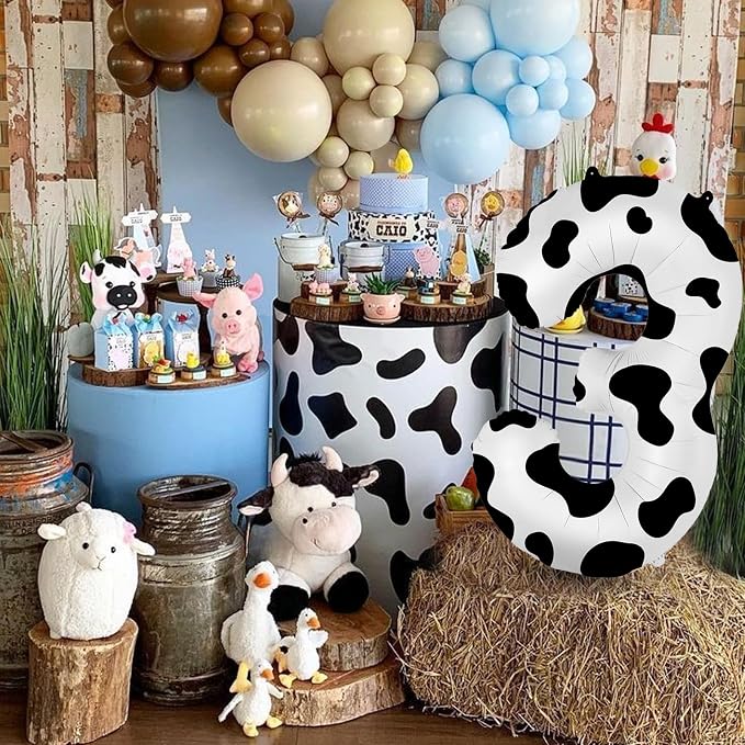 40 Inch Cow Print Balloon, Number 3 balloons Cow Balloons - Image 7