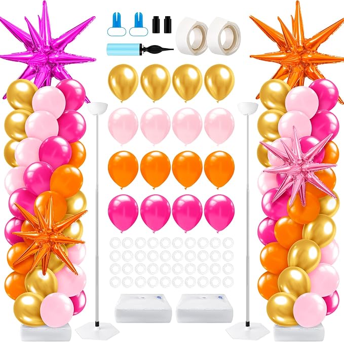 Kasyat Pink and Orange Balloon Arch Kit by Kasyat