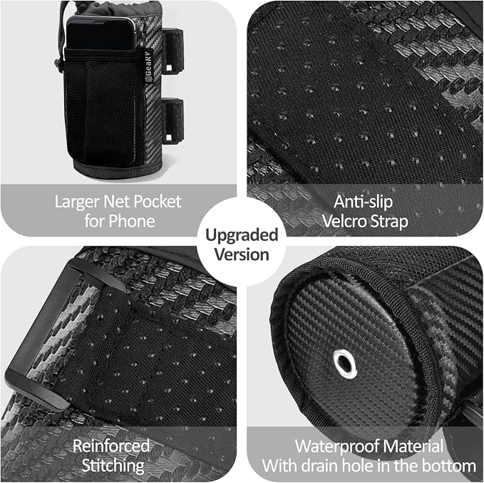 GEARV 2Pack Cup Holder for Bike, Scooter and Wheelchair, Water Bottle Holder - Image 2
