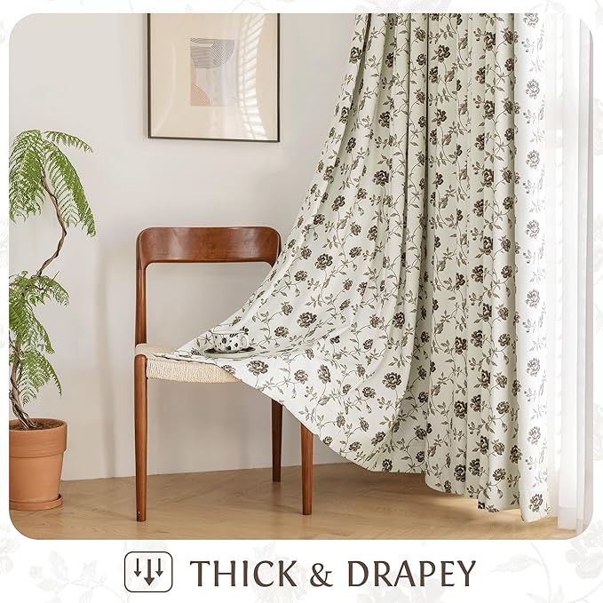 Beauoop Floral 100% Blackout Curtains - Image 5
