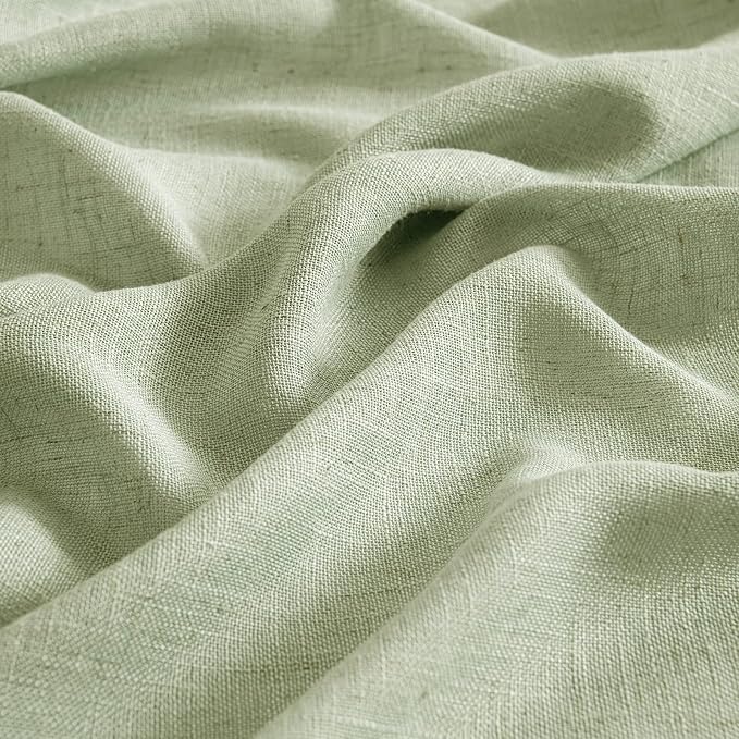 MIULEE Sage Green Kitchen Curtains 24 Inches Length 2 Panels Farmhouse | Soft - Image 6