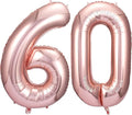Jonhamwelbor 60 Number Balloons Rose Gold Big Giant Jumbo Number 60 Foil Mylar by Jonhamwelbor