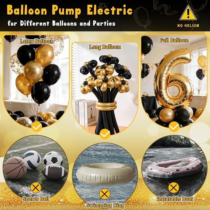 Ball Pump Balloon Pumps Electric, Balloon Pump Portable Long Animal Balloon Pump - Image 5