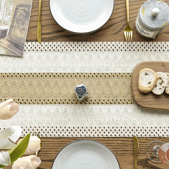 Artoid Mode Burlap Brown Farmhouse Rustic Table Runner 12x120 Inch | Seasonal - Image 3