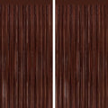 Brown Fringe Curtain Party Streamers 2Pack 3.3 x 8.3 Ft Foil Fringe Backdrop by UWPVOWSR