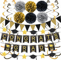 Graduation Decorations for 2026, Congrats Grad Banner and Star Cap Garland by Unknown