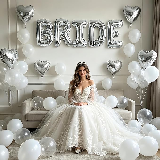TONIFUL 40 Inch Giant Bride Balloon Bachelorette Party Decorations - Image 5